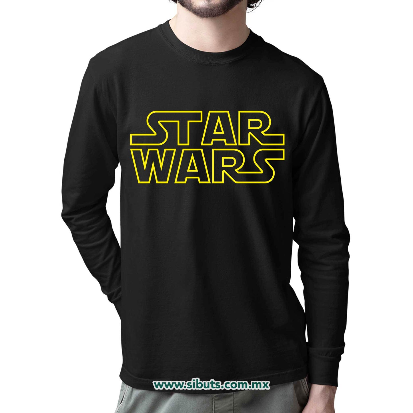 Playera Hombre Manga Larga Star Wars