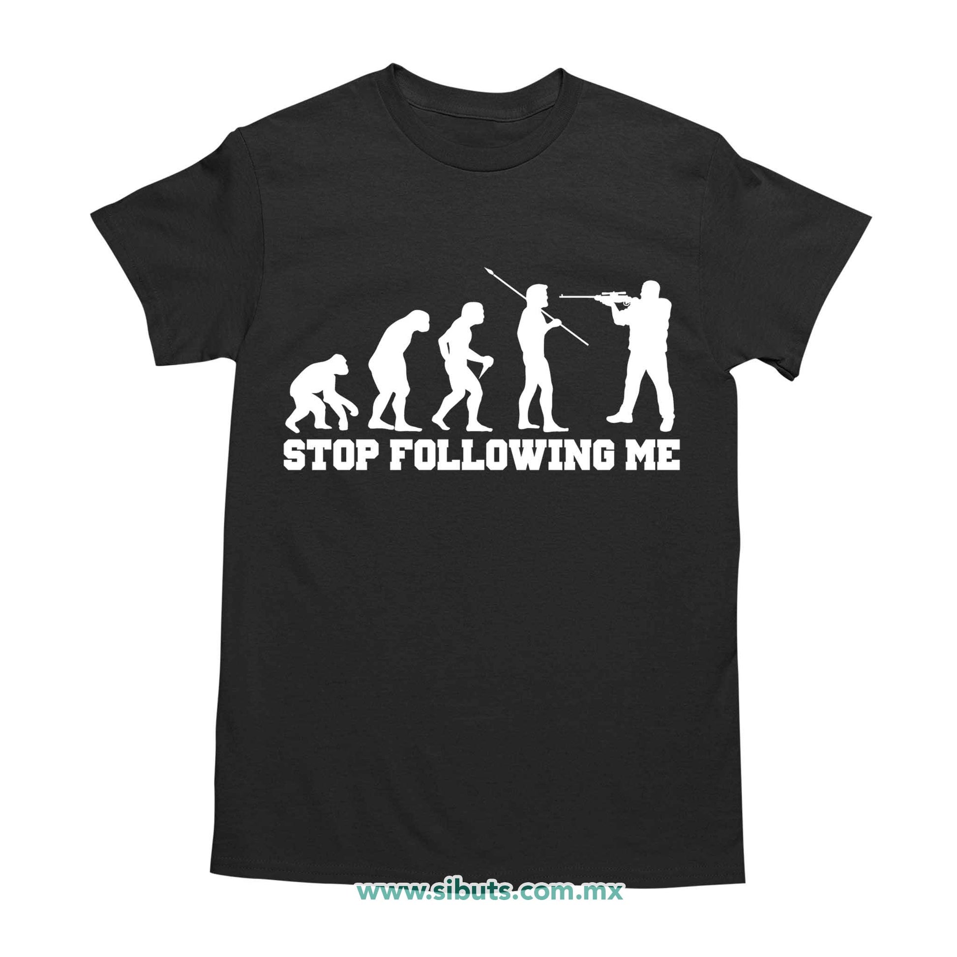 Playera Hombre Evolución Stop Following Me