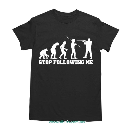 Playera Hombre Evolución Stop Following Me