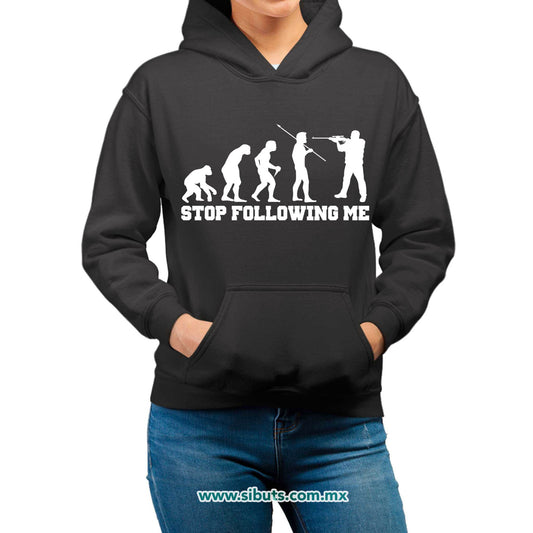 Sudadera Mujer Gorro Evolución Stop Following Me