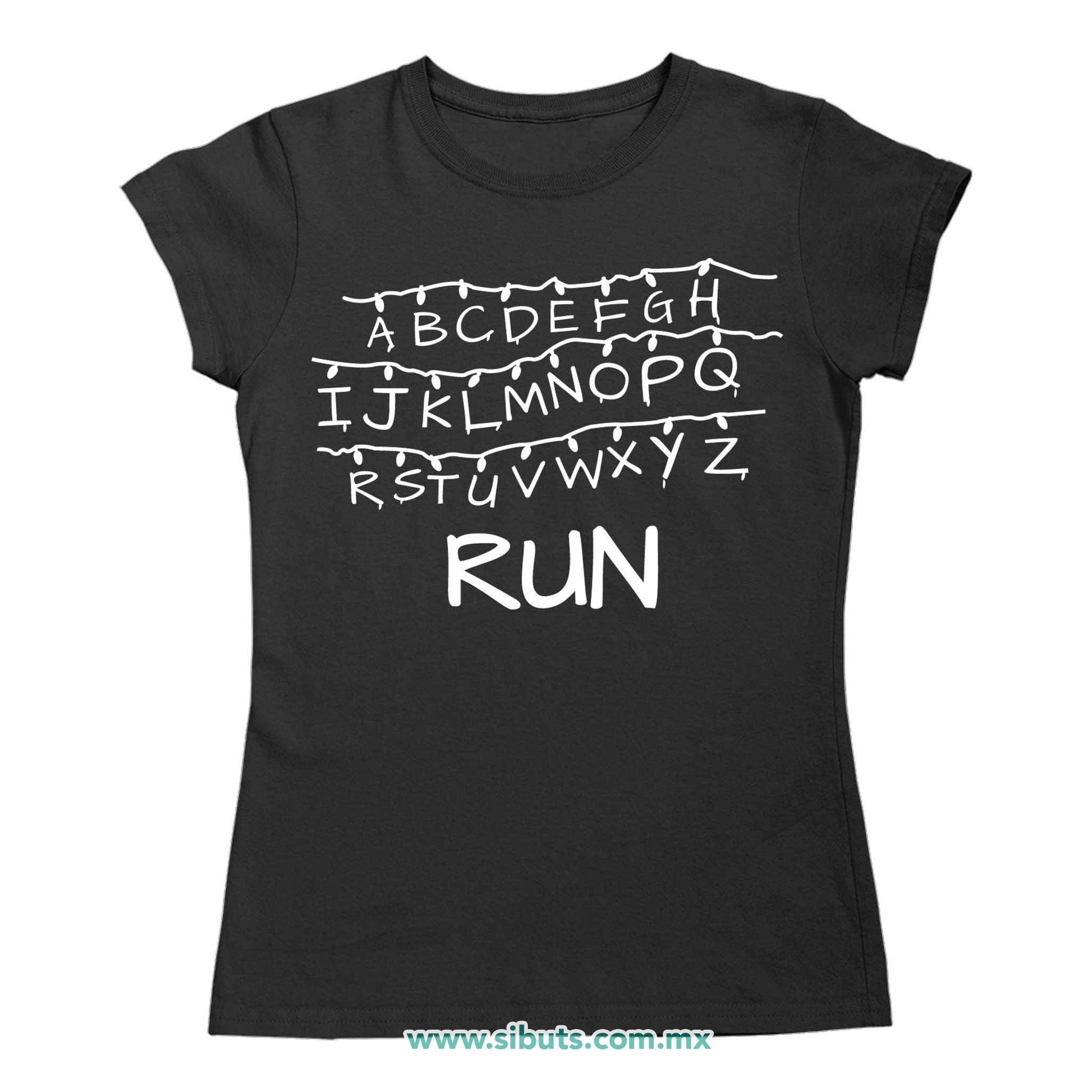 Playera Mujer Stranger Things Abcededario