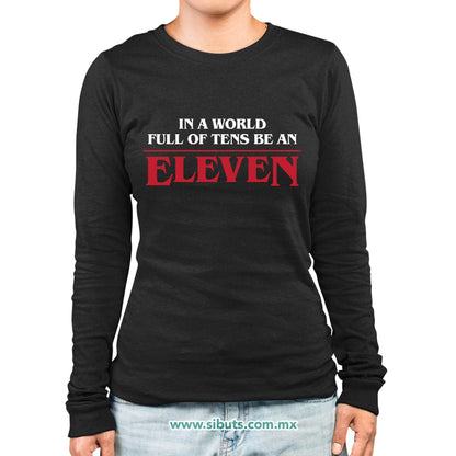 Playera Mujer Manga Larga Stranger Things Be An Eleven
