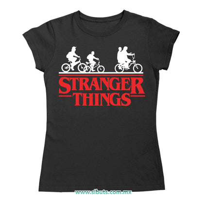 Playera Mujer Stranger Things Bicicletas