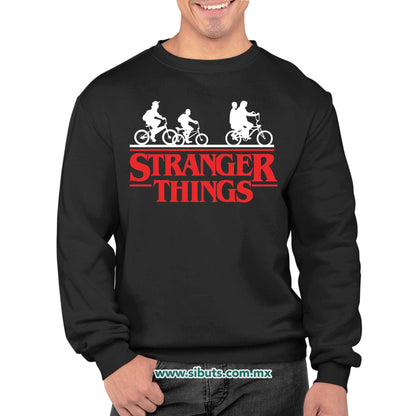 Sudadera Hombre Cuello Redondo Stranger Things Bicicletas