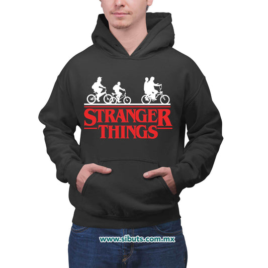 Sudadera Hombre Gorro Stranger Things Bicicletas