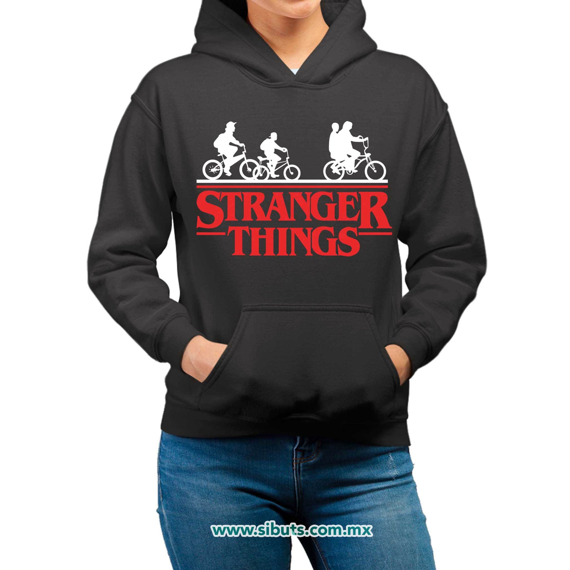 Sudadera Mujer Gorro Stranger Things Bicicletas