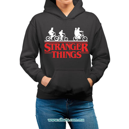 Sudadera Mujer Gorro Stranger Things Bicicletas