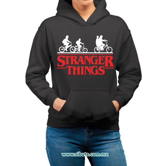 Sudadera Mujer Gorro Stranger Things Bicicletas