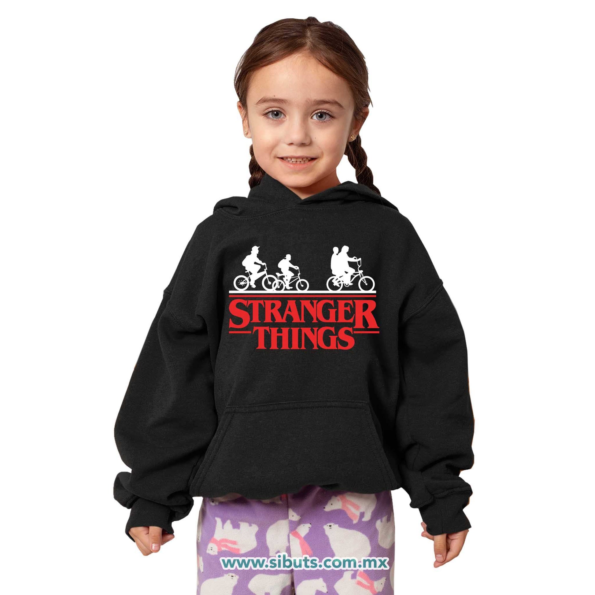 Sudadera Niño Gorro Stranger Things Bicicletas