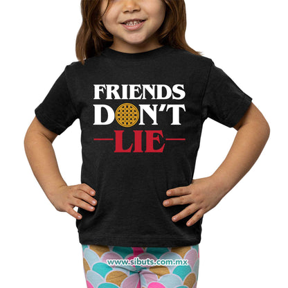 Playera Niña Stranger Things Friends Don´t Lie