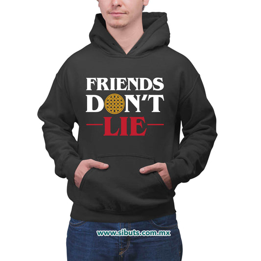 Sudadera Hombre Gorro Stranger Things Friends Don´t Lie