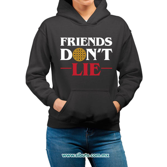 Sudadera Mujer Gorro Stranger Things Friends Don´t Lie