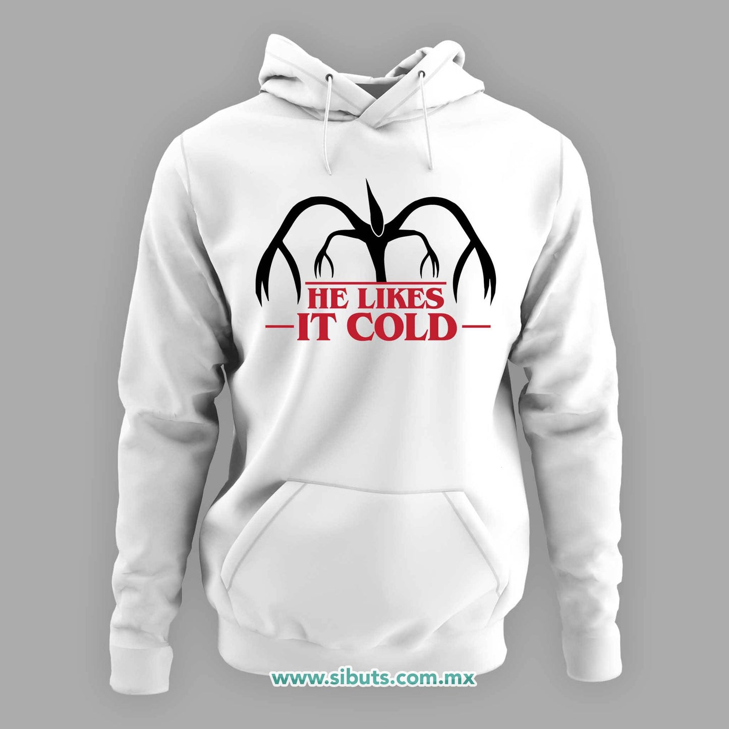 Sudadera Mujer Gorro Stranger Things Demogorgon He Likes It Cold