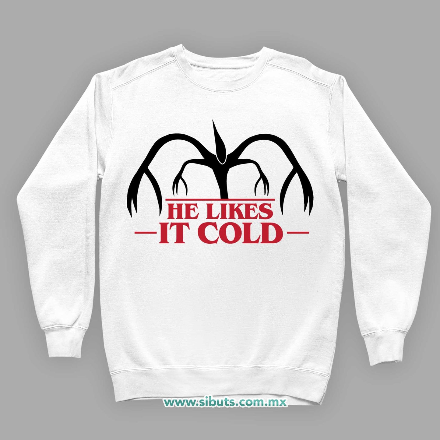 Sudadera Niño Cuello Redondo Stranger Things Demogorgon He Likes It Cold