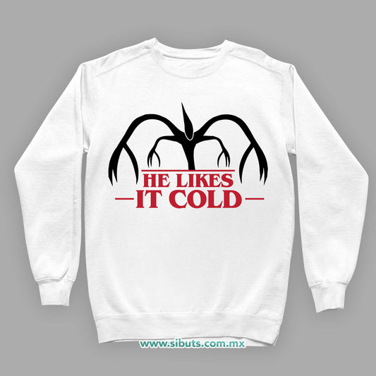 Sudadera Niño Cuello Redondo Stranger Things Demogorgon He Likes It Cold