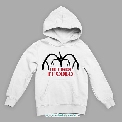 Sudadera Niño Gorro Stranger Things Demogorgon He Likes It Cold