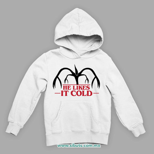 Sudadera Niño Gorro Stranger Things Demogorgon He Likes It Cold