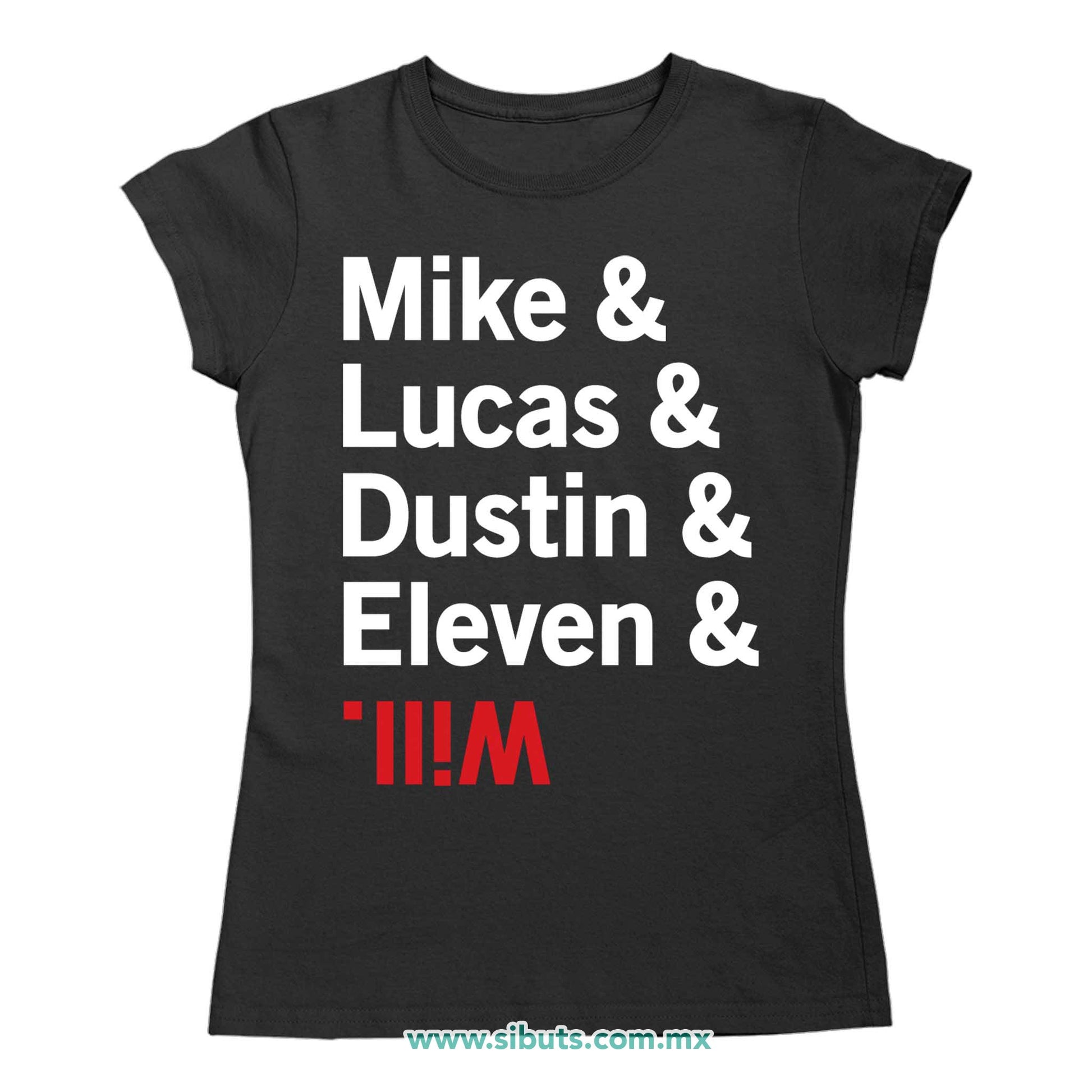 Playera Mujer Stranger Things Names Mike Lucas Dustin Eleven Will