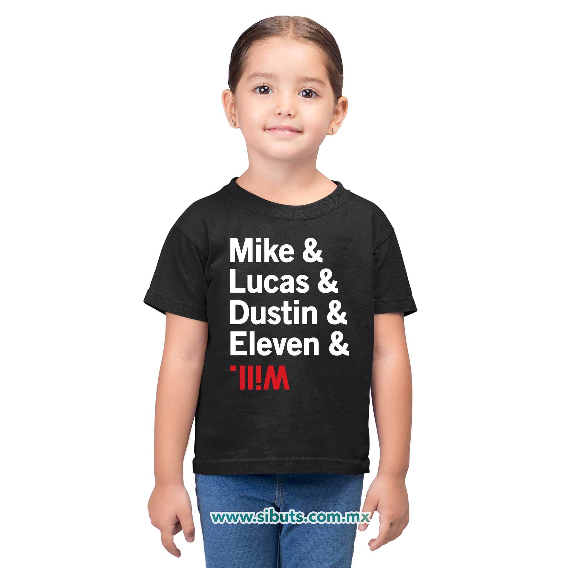 Playera Niño Stranger Things Names Mike Lucas Dustin Eleven Will