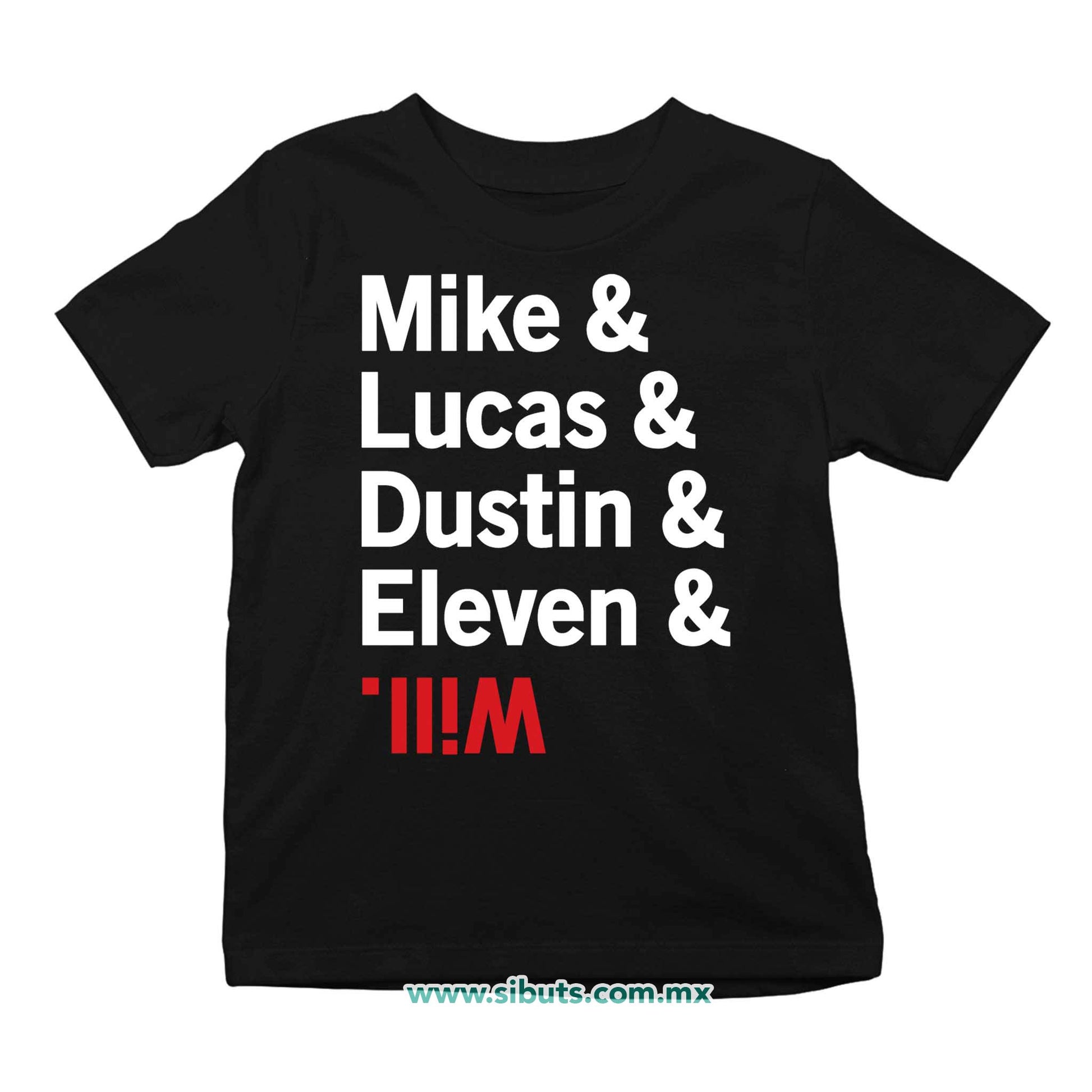 Playera Niño Stranger Things Names Mike Lucas Dustin Eleven Will