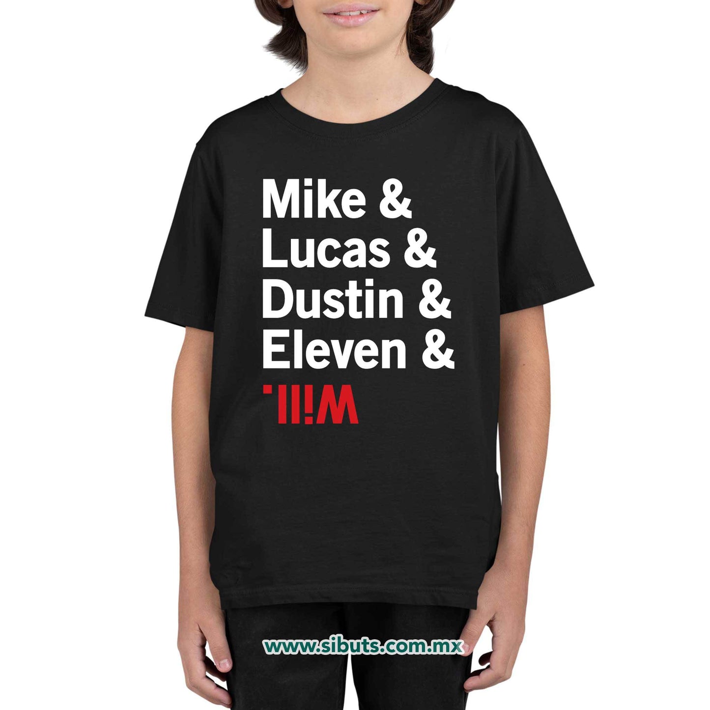 Playera Niño Stranger Things Names Mike Lucas Dustin Eleven Will