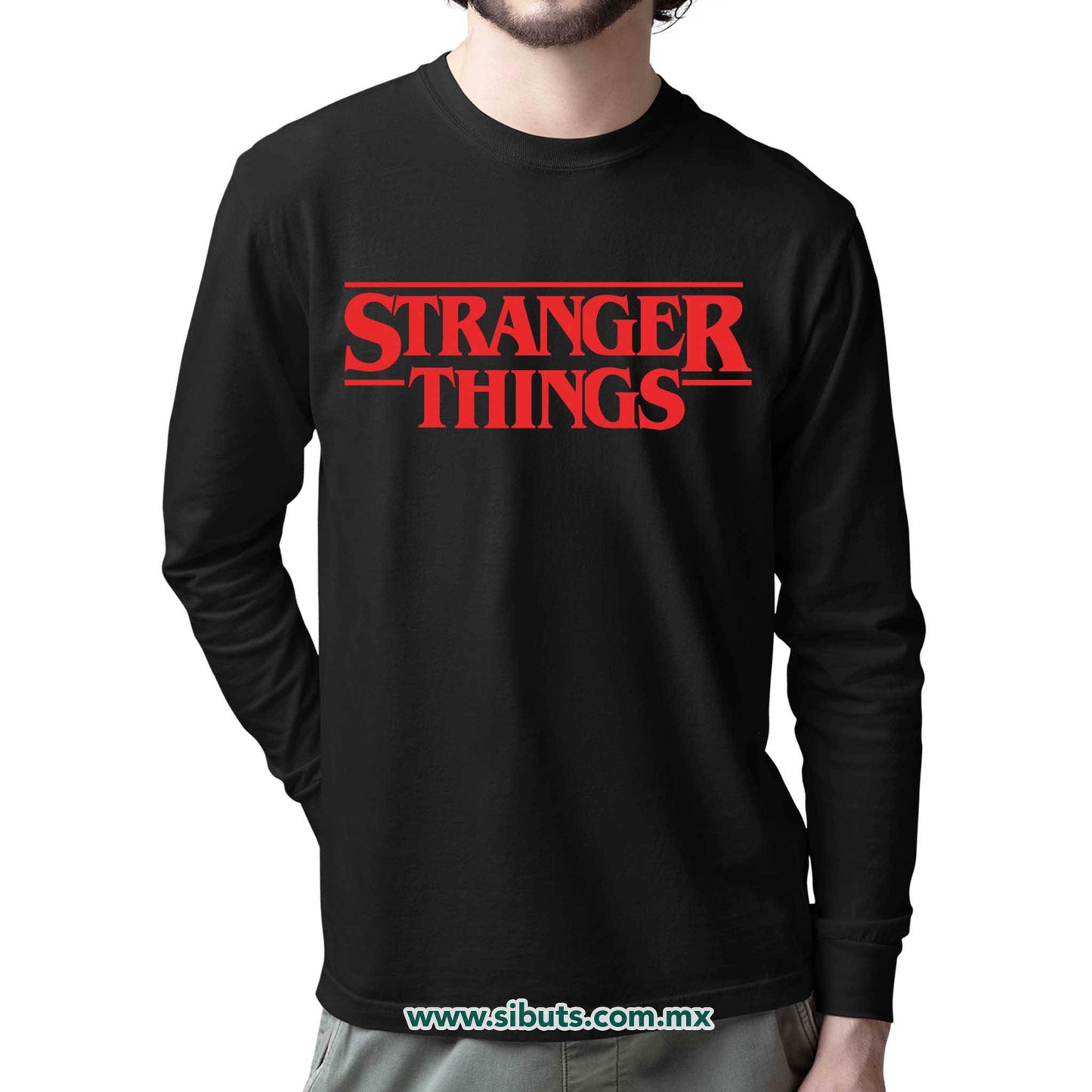 Playera Hombre Manga Larga Stranger Things