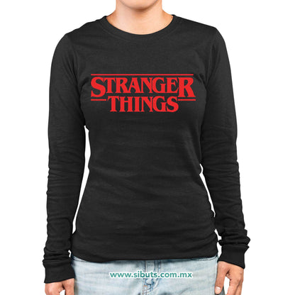 Playera Mujer Manga Larga Stranger Things
