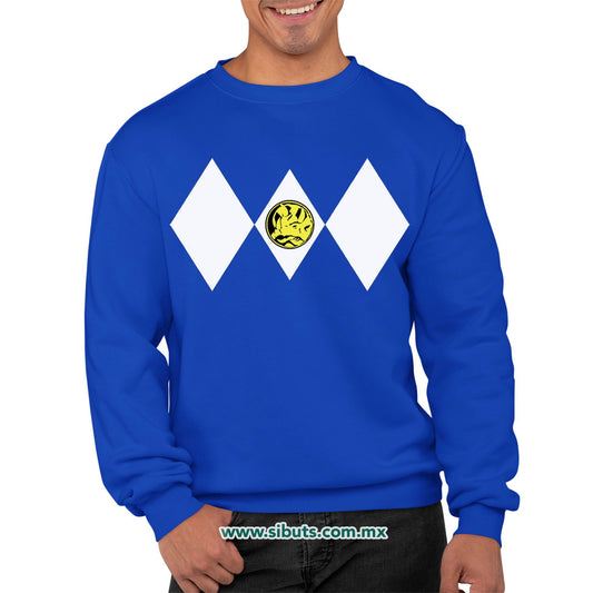 Sudadera Hombre Cuello Redondo Power Ranger Azul