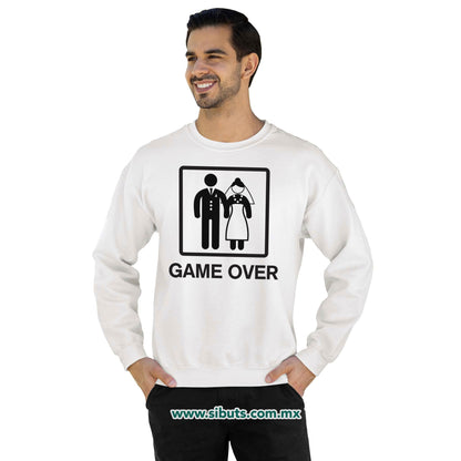 Sudadera Hombre Cuello Redondo Boda Game Over