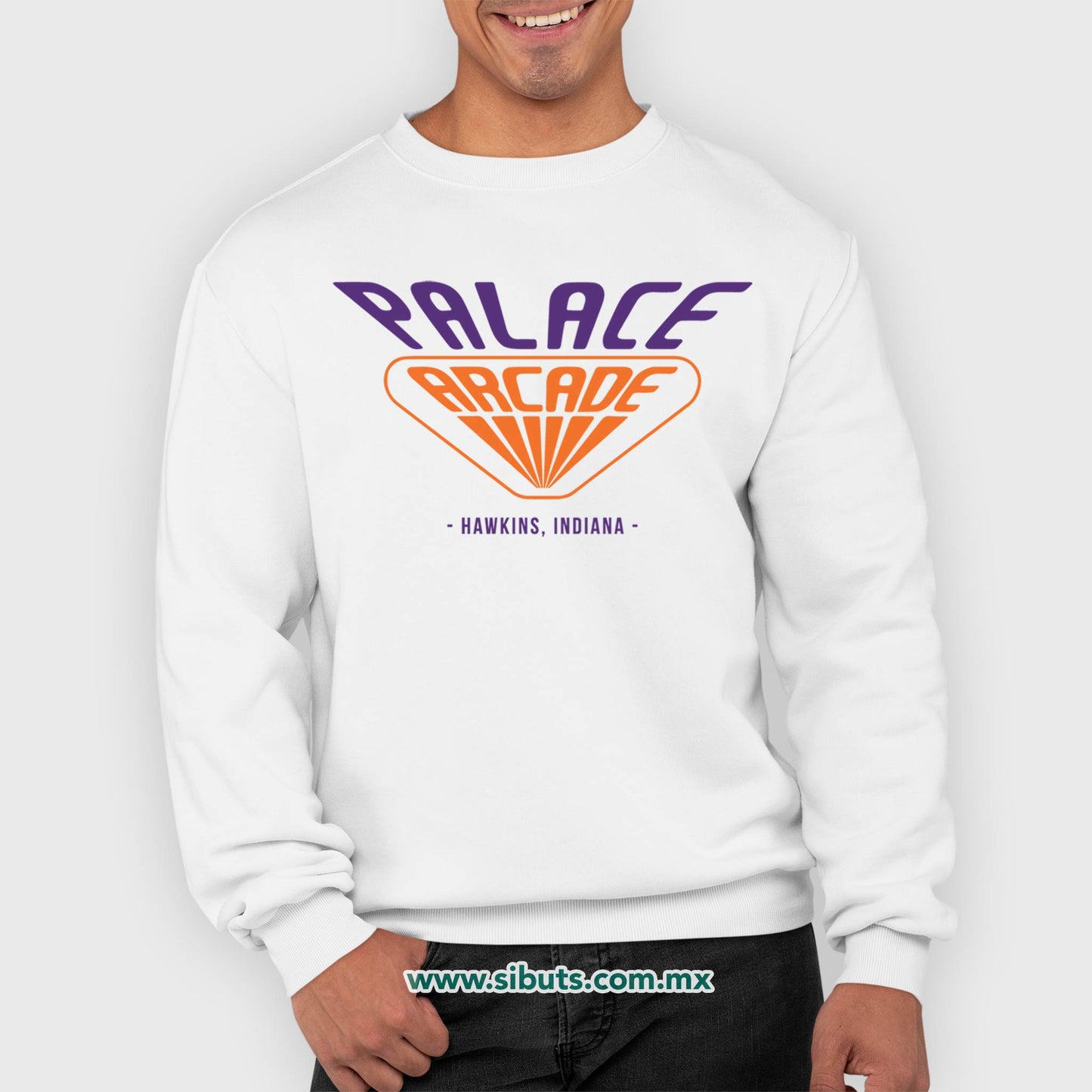 Sudadera Hombre Cuello Redondo Stranger Things Palace Arcade