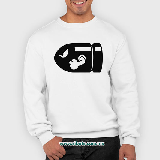 Sudadera Hombre Cuello Redondo Super Mario Bross Bullet