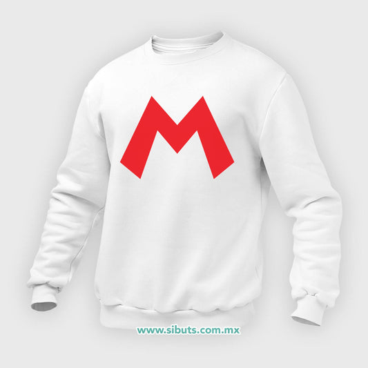Sudadera Hombre Cuello Redondo Super Mario Bross Rojo