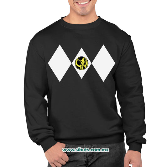 Sudadera Hombre Cuello Redondo Power Ranger Negro