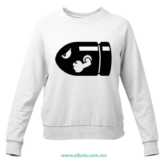 Sudadera Mujer Cuello Redondo Super Mario Bross Bullet
