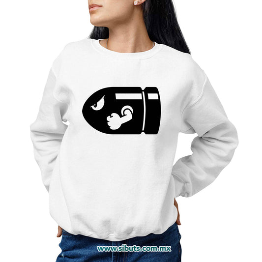 Sudadera Mujer Cuello Redondo Super Mario Bross Bullet