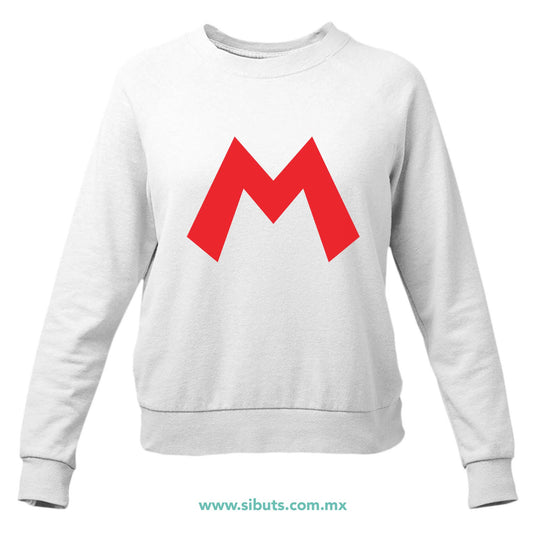 Sudadera Mujer Cuello Redondo Super Mario Bross Rojo