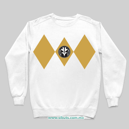 Sudadera NIño Cuello Redondo Power Ranger Blanco