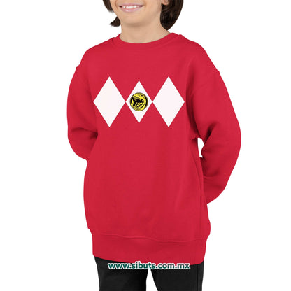 Sudadera NIño Cuello Redondo Power Ranger Rojo