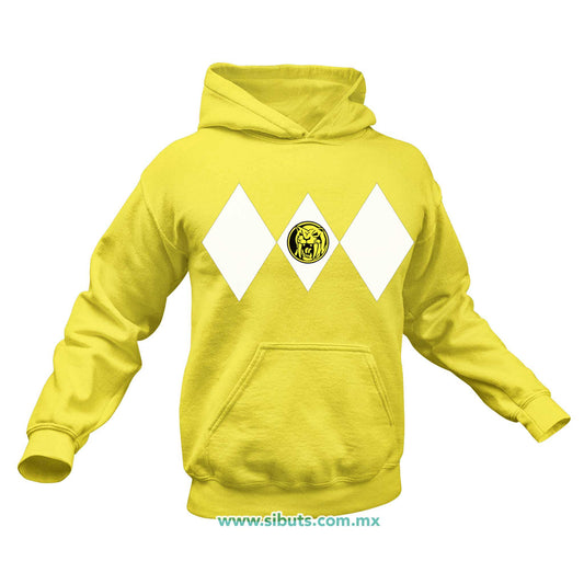 Sudadera Hombre Gorro Power Ranger Amarillo
