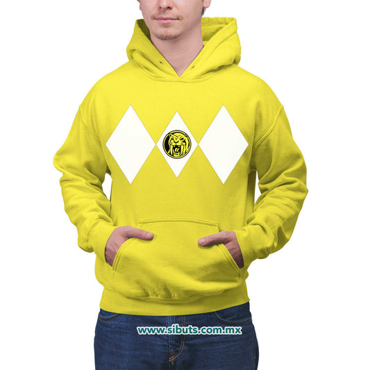 Sudadera Hombre Gorro Power Ranger Amarillo