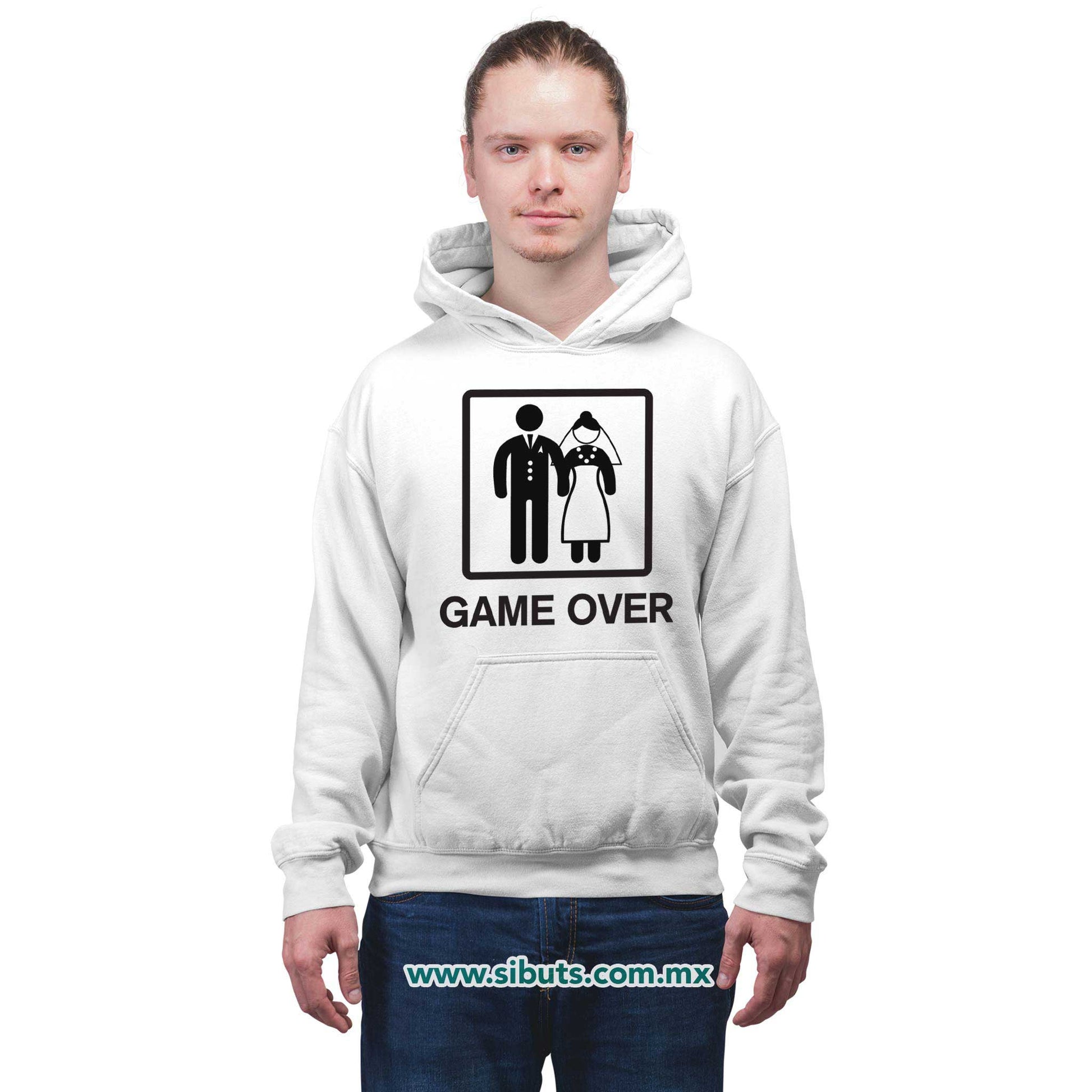 Sudadera Hombre Gorro Boda Game Over