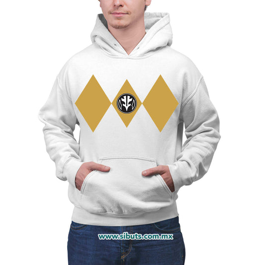 Sudadera Hombre Gorro Power Ranger Blanco