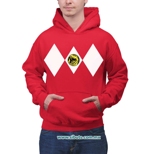 Sudadera Hombre Gorro Power Ranger Rojo