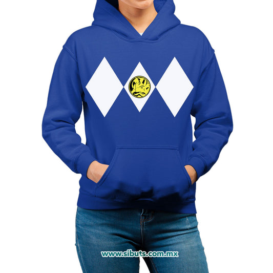 Sudadera Mujer Gorro Power Ranger Azul