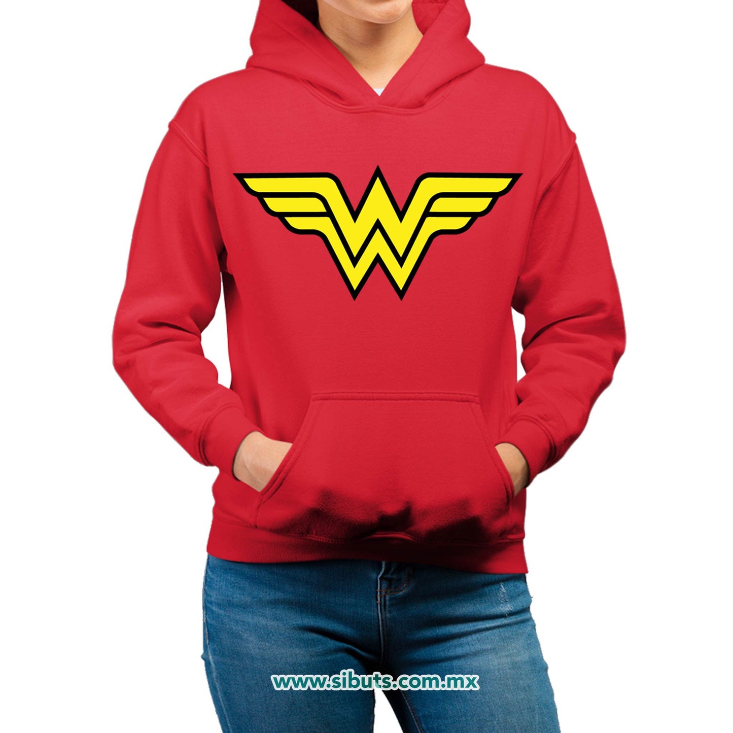 Sudadera Mujer Gorro Mujer Maravilla Wonder Woman