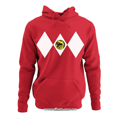 Sudadera Mujer Gorro Power Ranger Rojo