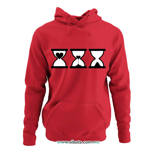 Sudadera Mujer Gorro San Valentin Reloj De Arena Desamor