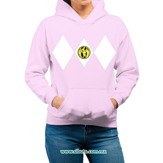 Sudadera Mujer Gorro Power Ranger Rosa