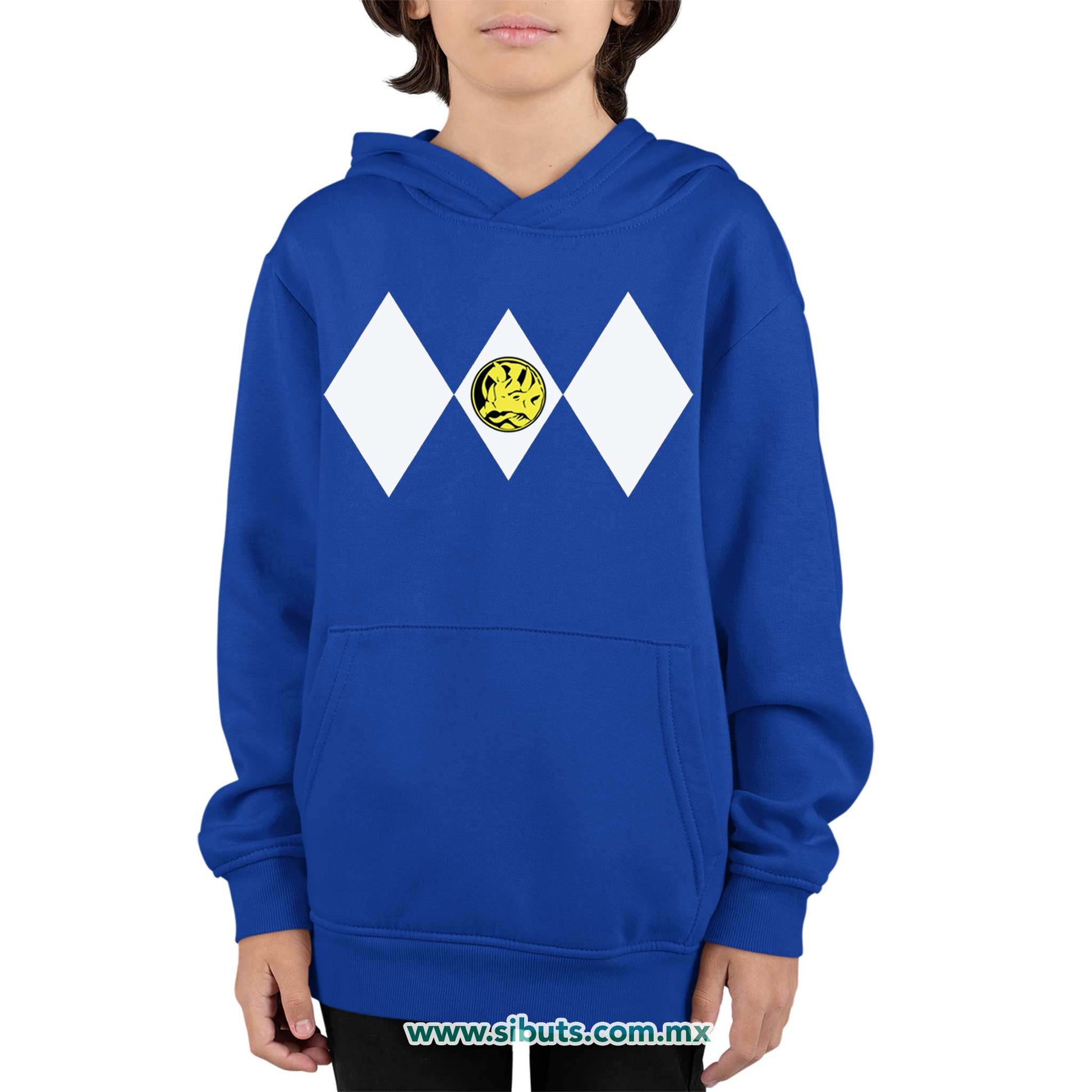 Sudadera NIño Gorro Power Ranger Azul