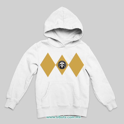 Sudadera NIño Gorro Power Ranger Blanco